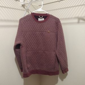 Roark men's revival quilted pullover sweater light maroon size small